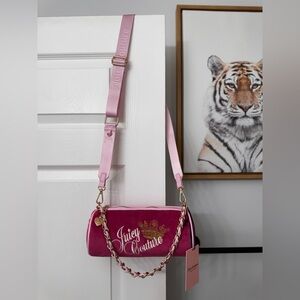 NWT Convertible Juicy Couture Velour Barrel Bag